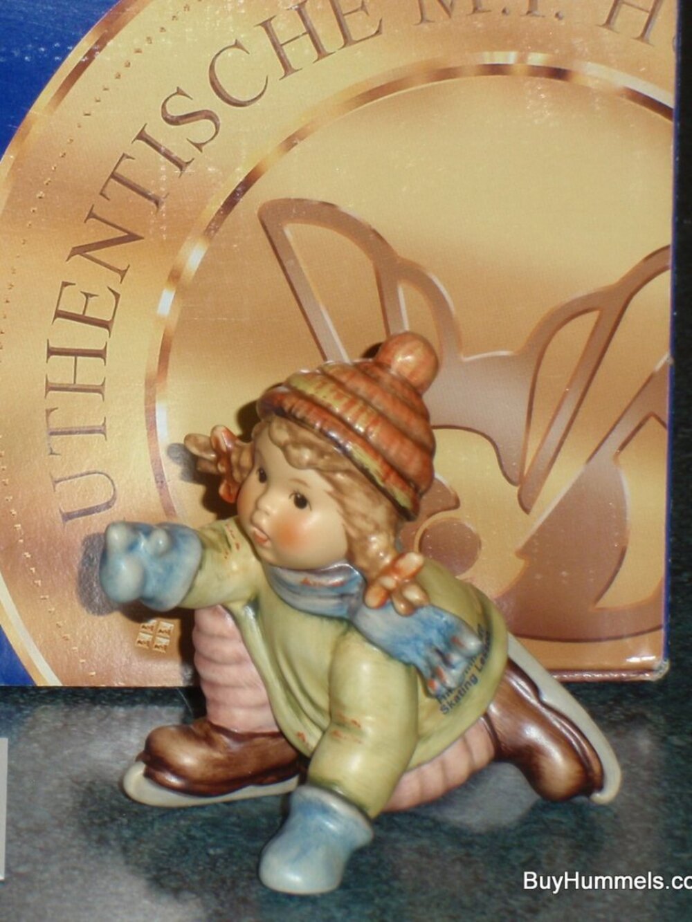 "Skating Lesson" Goebel Hummel Figurine #2058/A TMK8 With Box - CHRISTMAS GIFT!